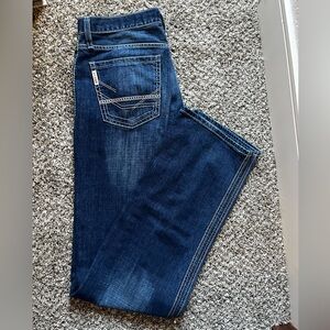 Men’s Cinch Grant Medium/Dark Wash Blue Boot Cut Jeans 33x38